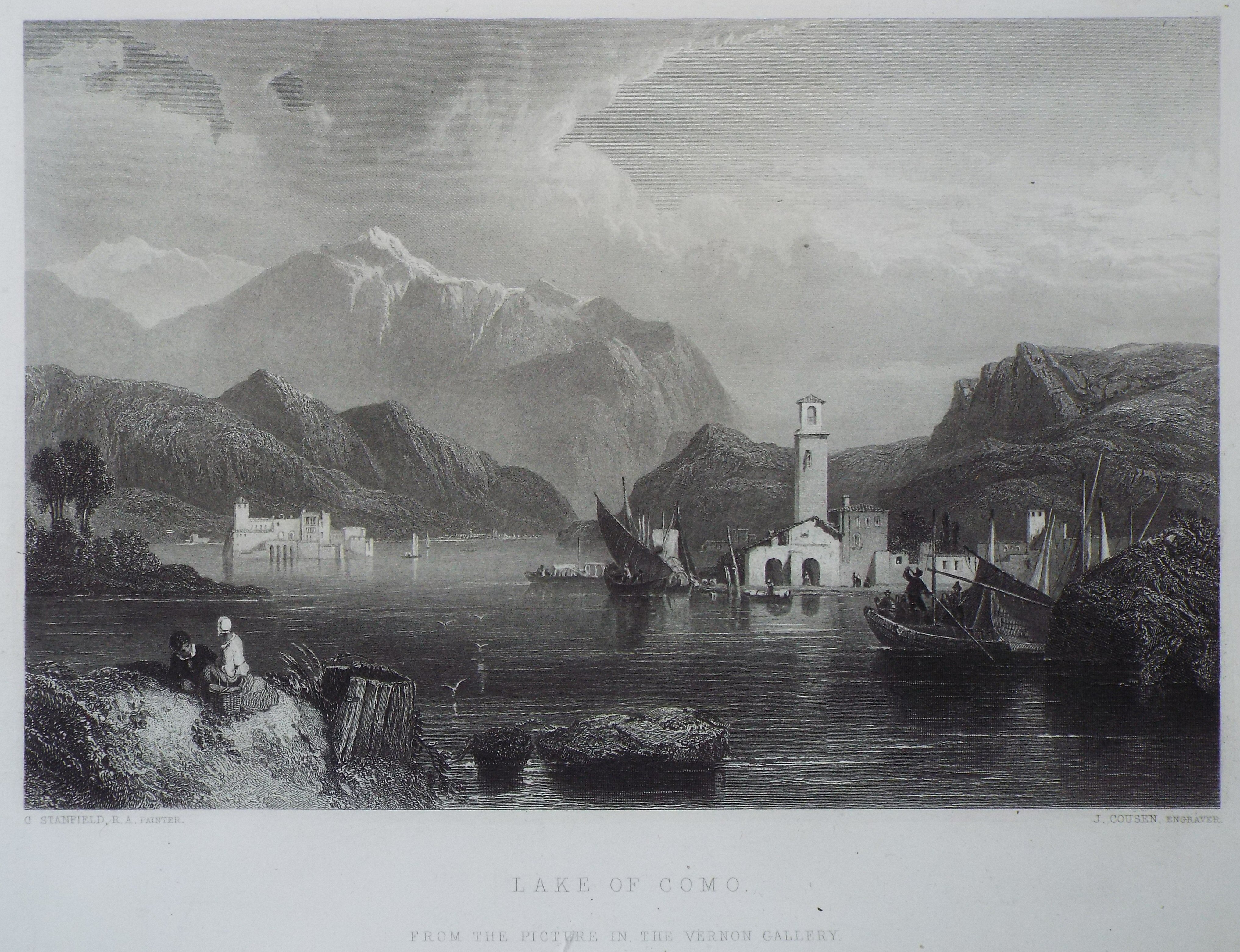 Print - Lake of Como from the Picture in the Vernon Gallery - Cousen